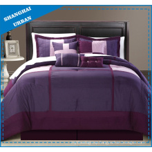 6 Piece Violet Pink Printed Polyester Comforter Set